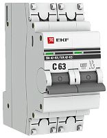 Выключатель автоматический EKF PROxima ВА47-63 2п 63А C 6кА фото Выключатель автоматический EKF PROxima ВА47-63 2п 63А C 6кА картинка